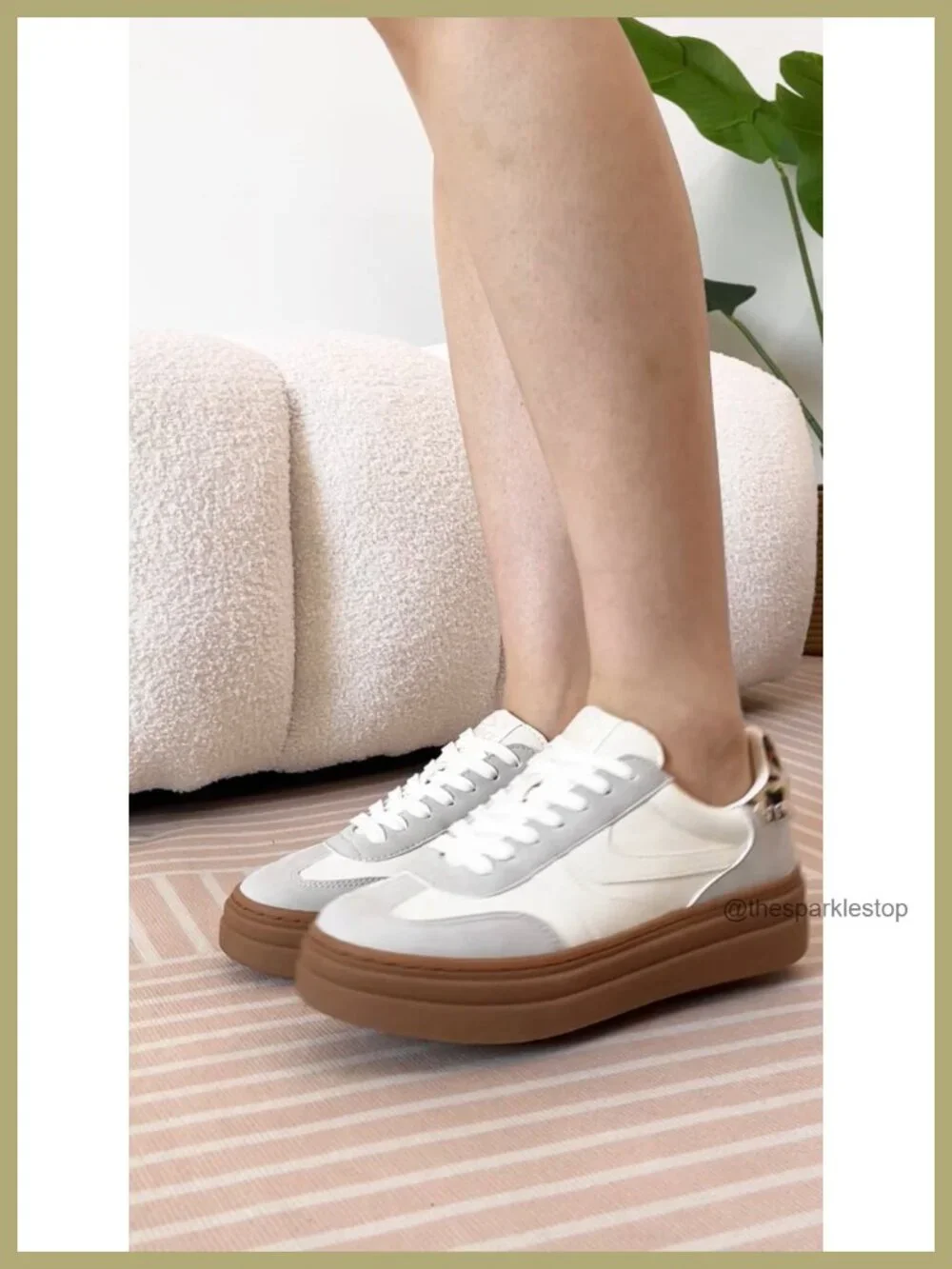 Women's Breathable Platform Sneakers Memory Foam Lace-Up Fashion